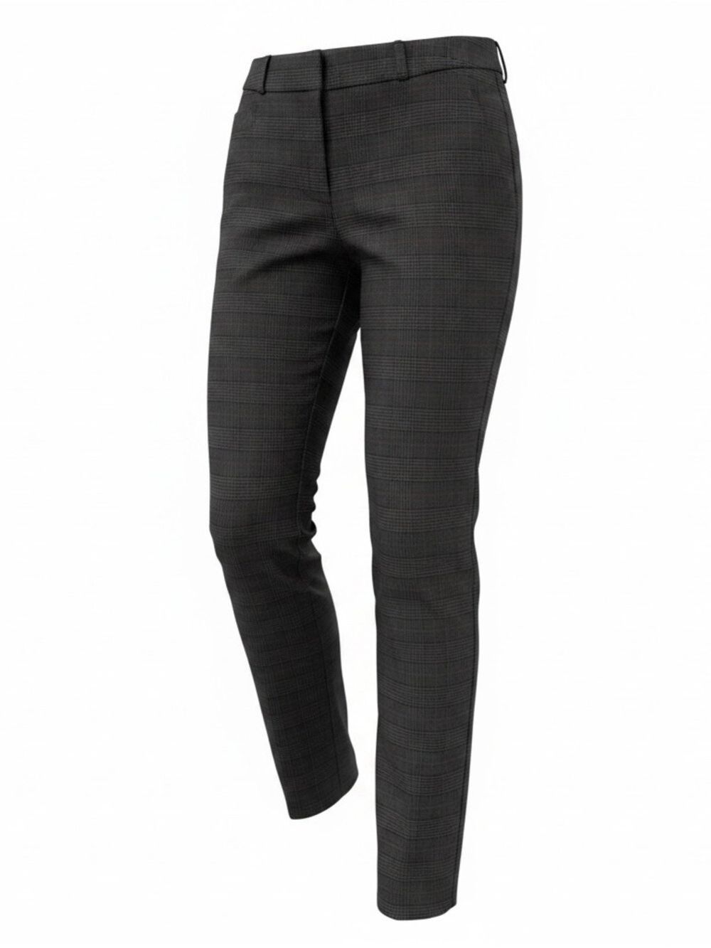 Soho Apparel Charcoal Glen Plaid Skinny Trousers